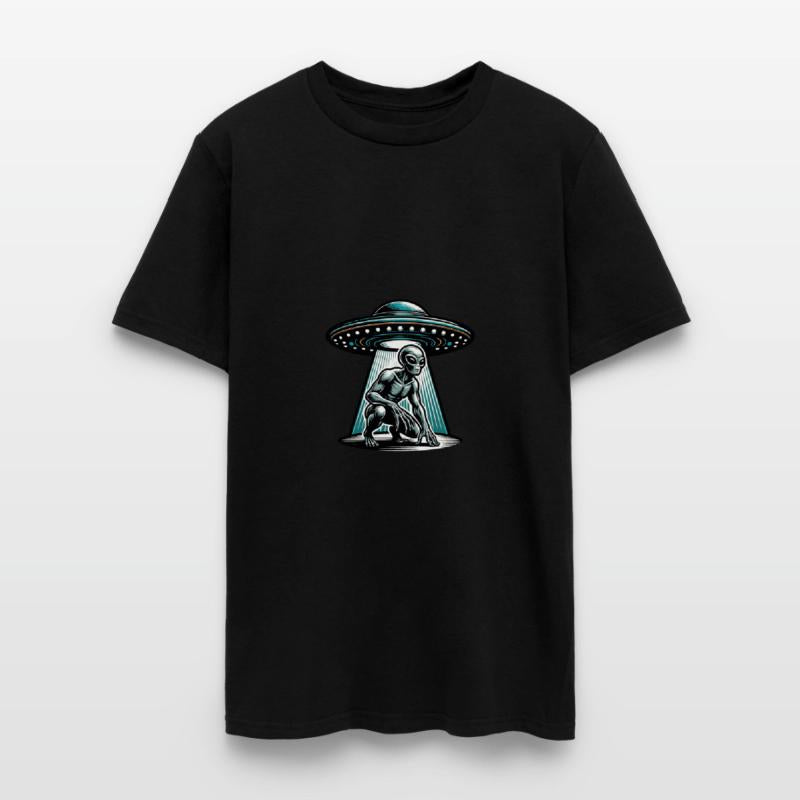 Grey alien UFO