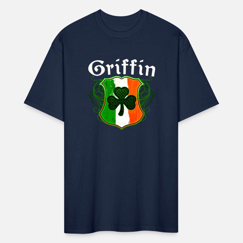 Griffin Irish Surname Ireland Flag Shield Shamrock
