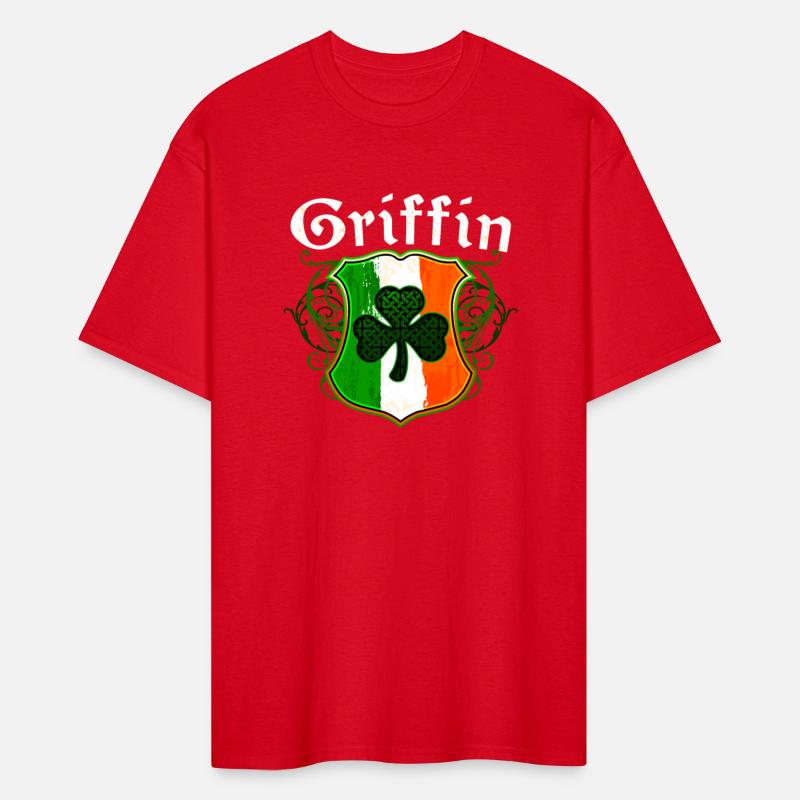 Griffin Irish Surname Ireland Flag Shield Shamrock