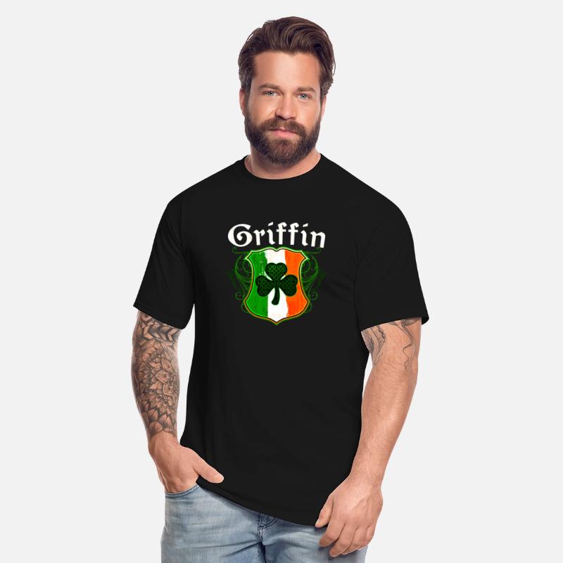 Griffin Irish Surname Ireland Flag Shield Shamrock