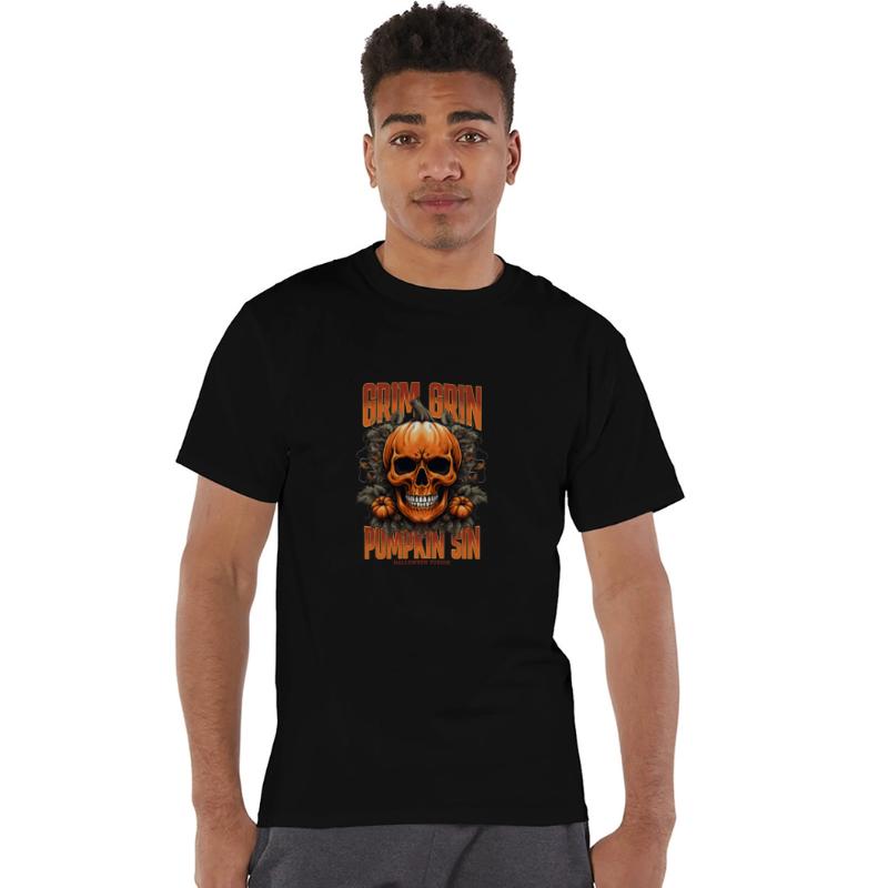 Grim Grin Pumpkin Sin Halloween Skull