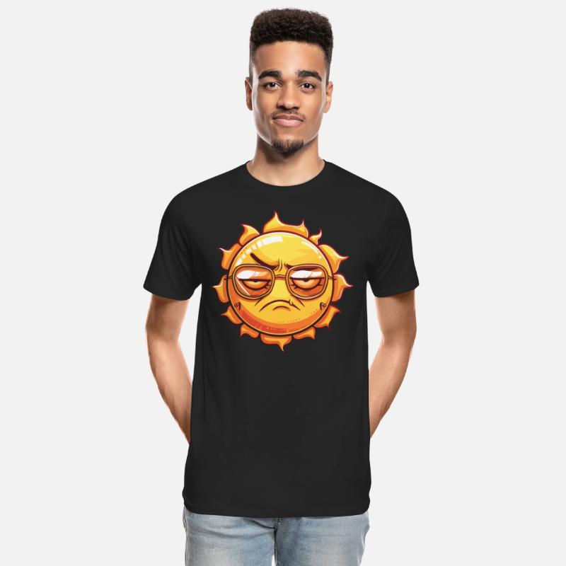 Grumpy Sun With Glasses Mood Expression