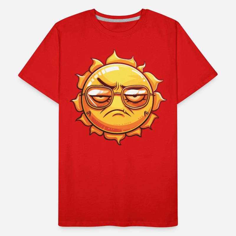 Grumpy Sun With Glasses Mood Expression