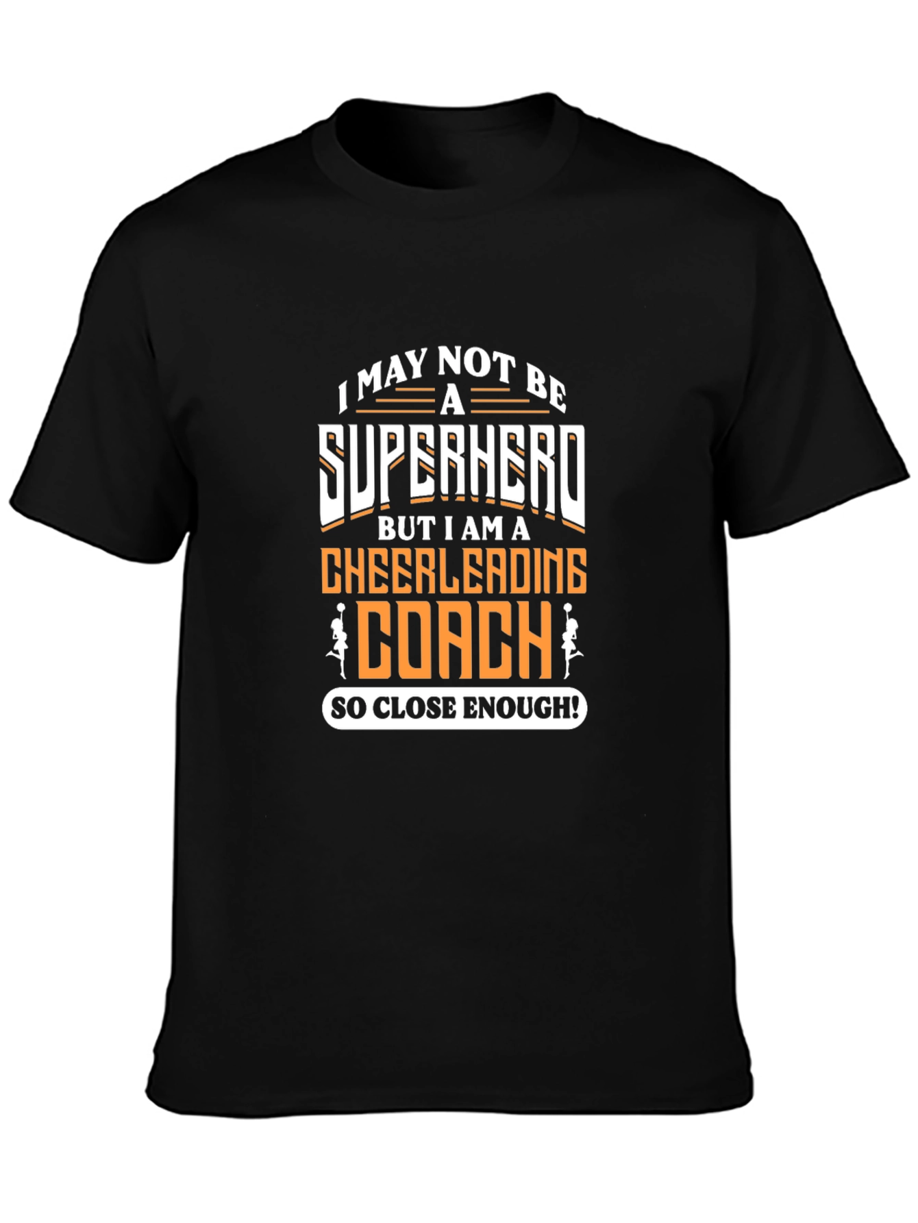 Cheerleading Coach Superhero Graphic T-Shirt