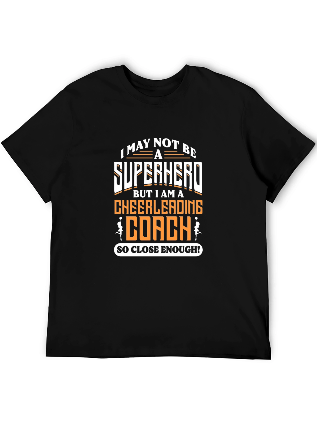 Cheerleading Coach Superhero Graphic T-Shirt