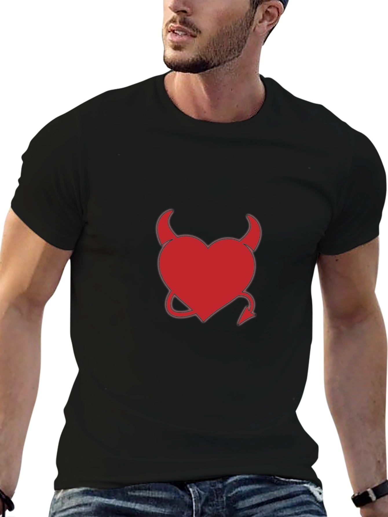 Devil Heart Graphic T-Shirt - Edgy Style