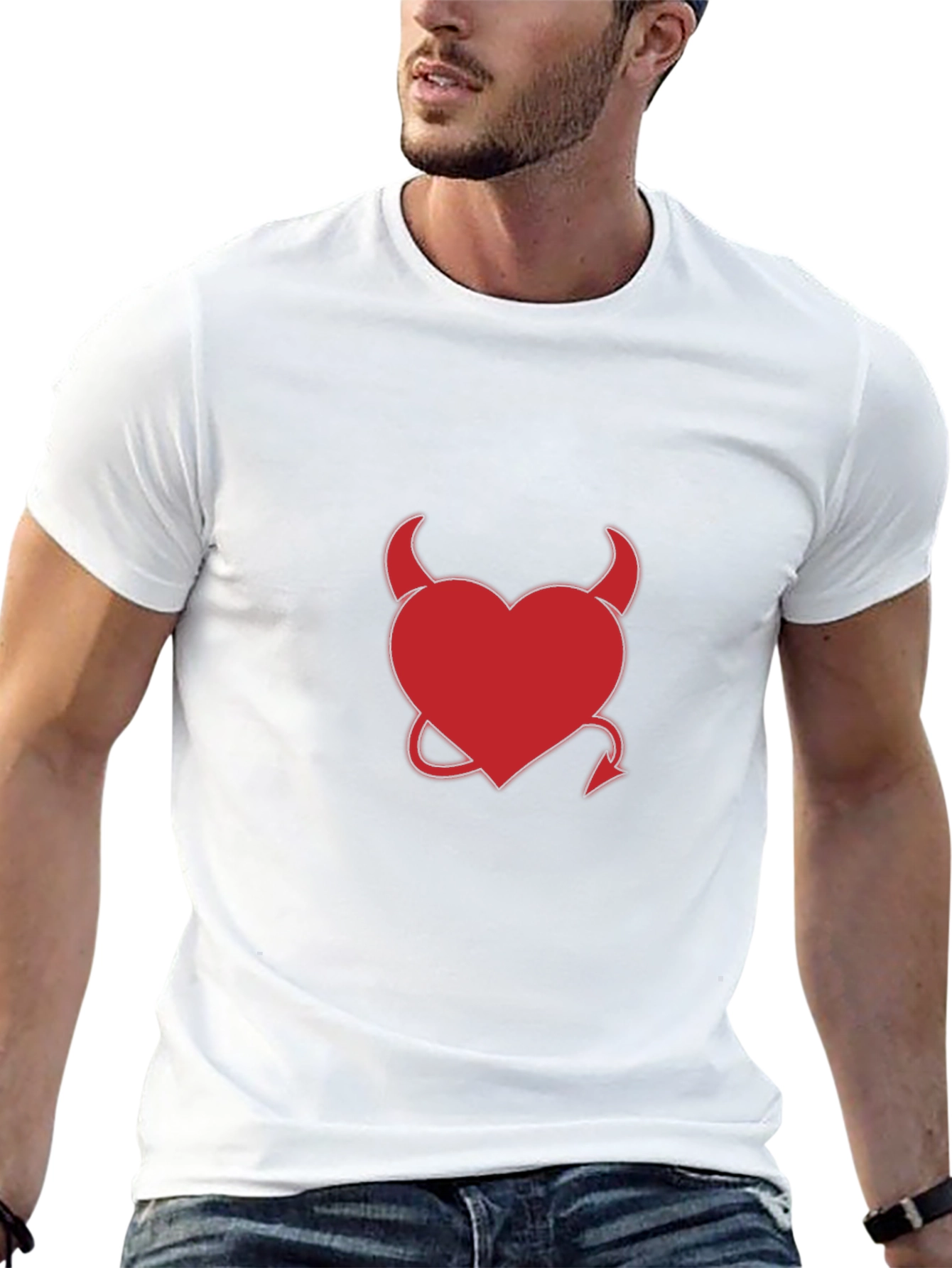 Devil Heart Graphic T-Shirt - Edgy Style