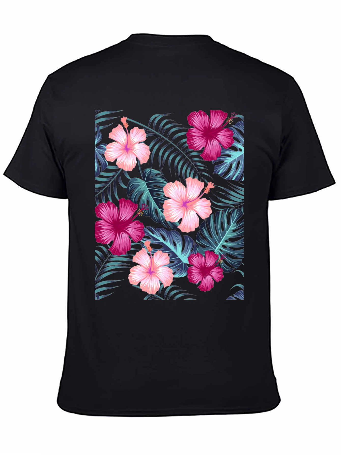 Tropical Hibiscus Floral Print Tee