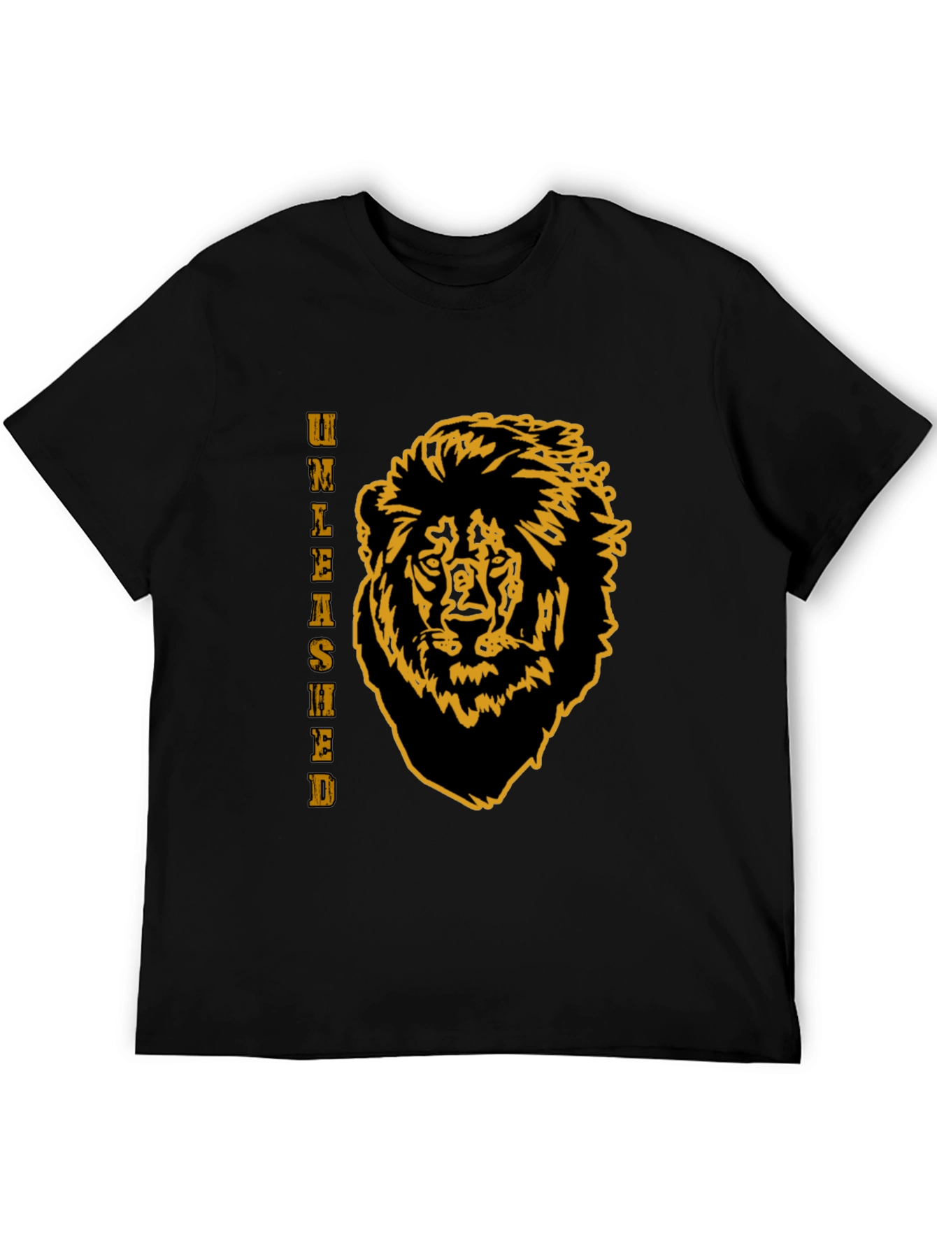 Unleashed Lion Graphic Tee - Black