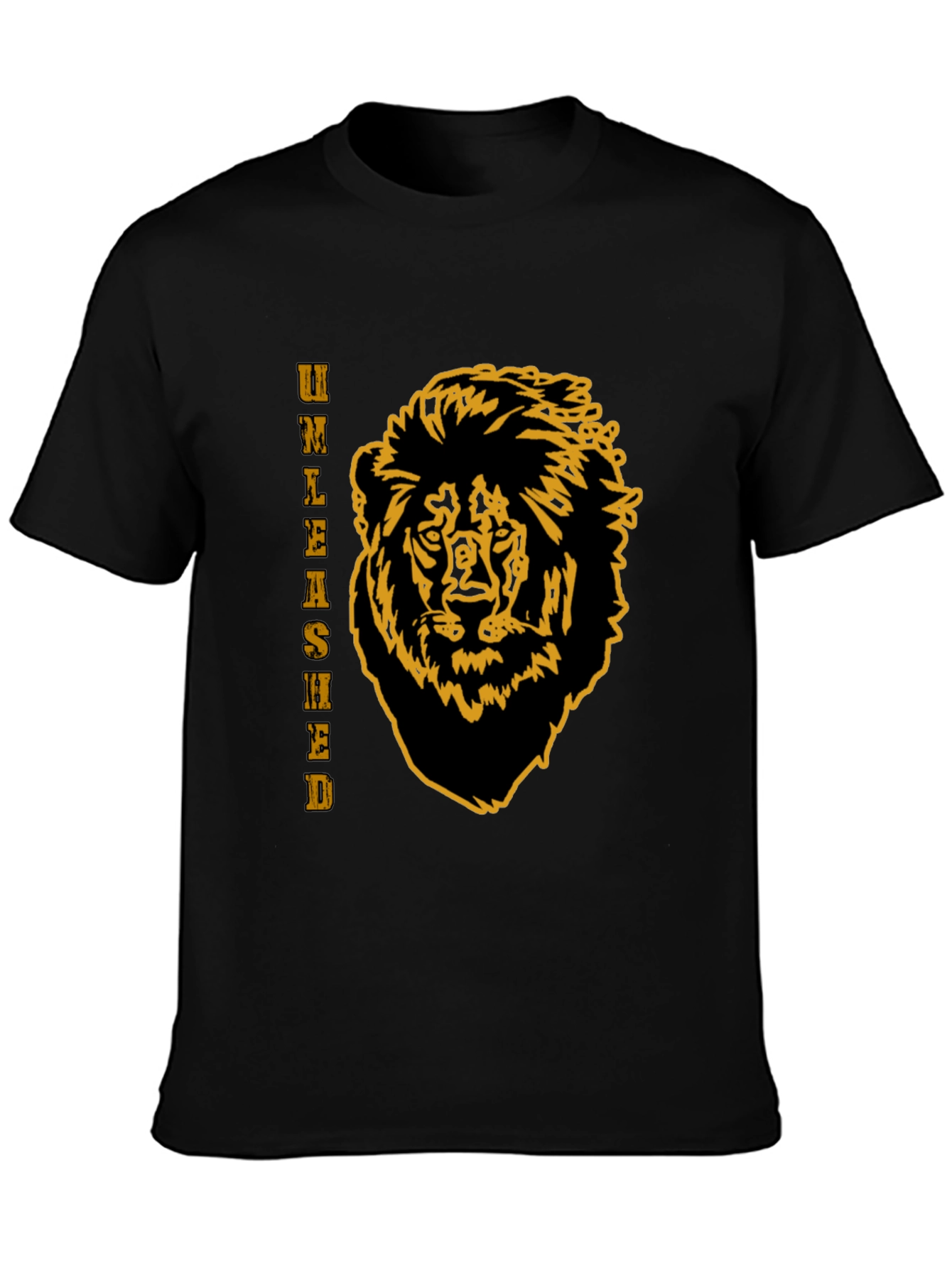 Unleashed Lion Graphic Tee - Black