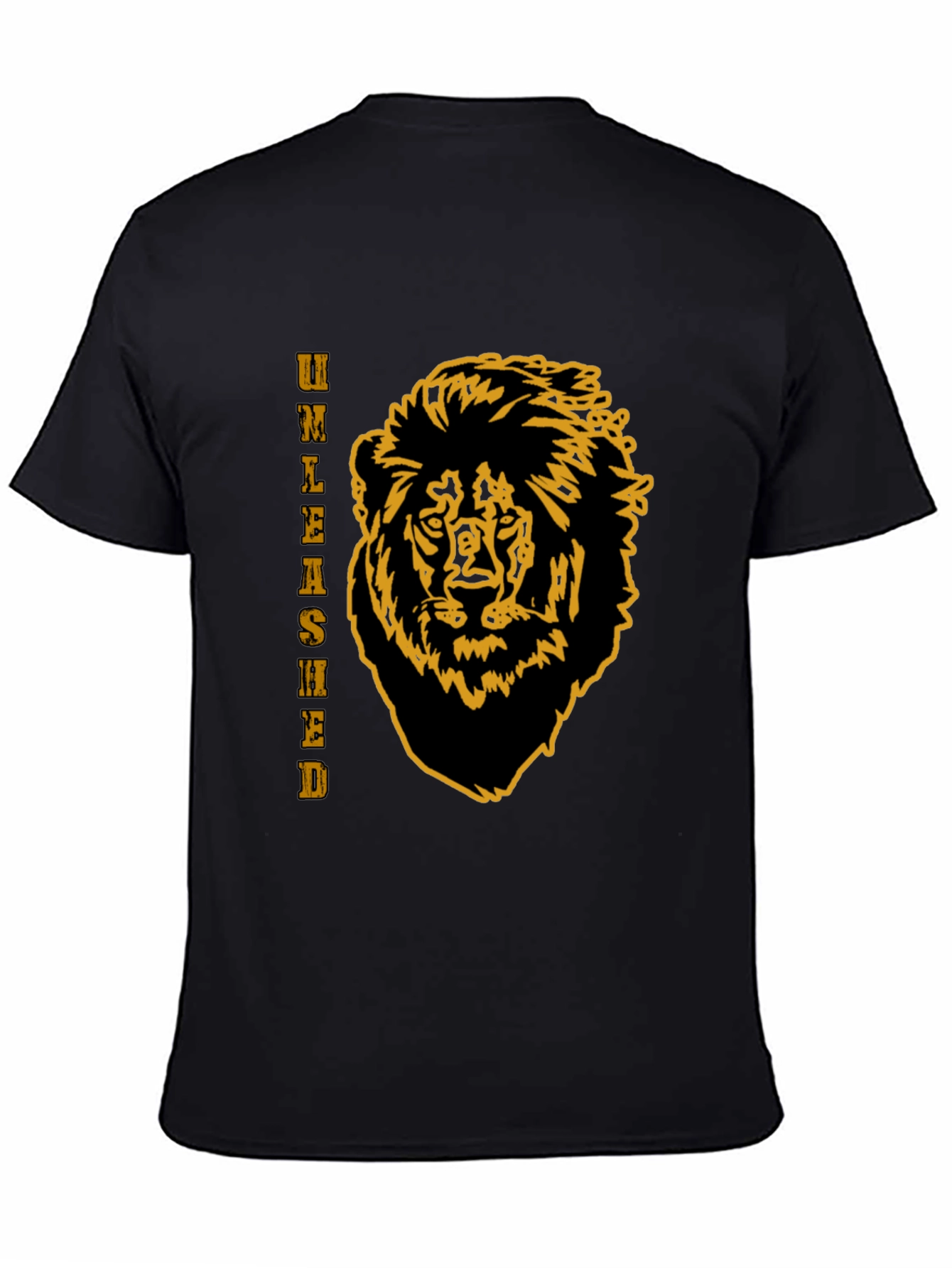 Unleashed Lion Graphic Tee - Black