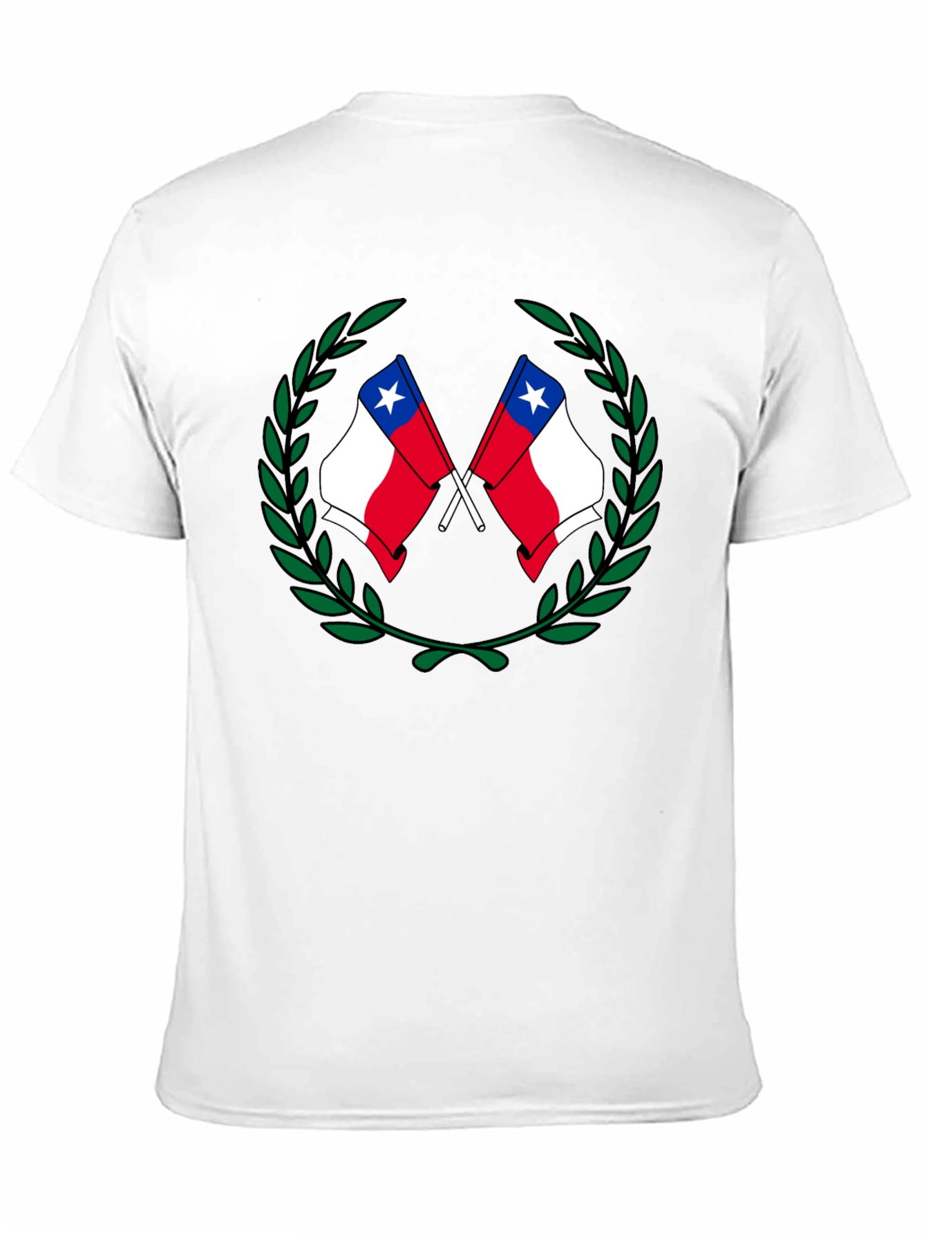 Chile Flag T-Shirt - Wreath Design