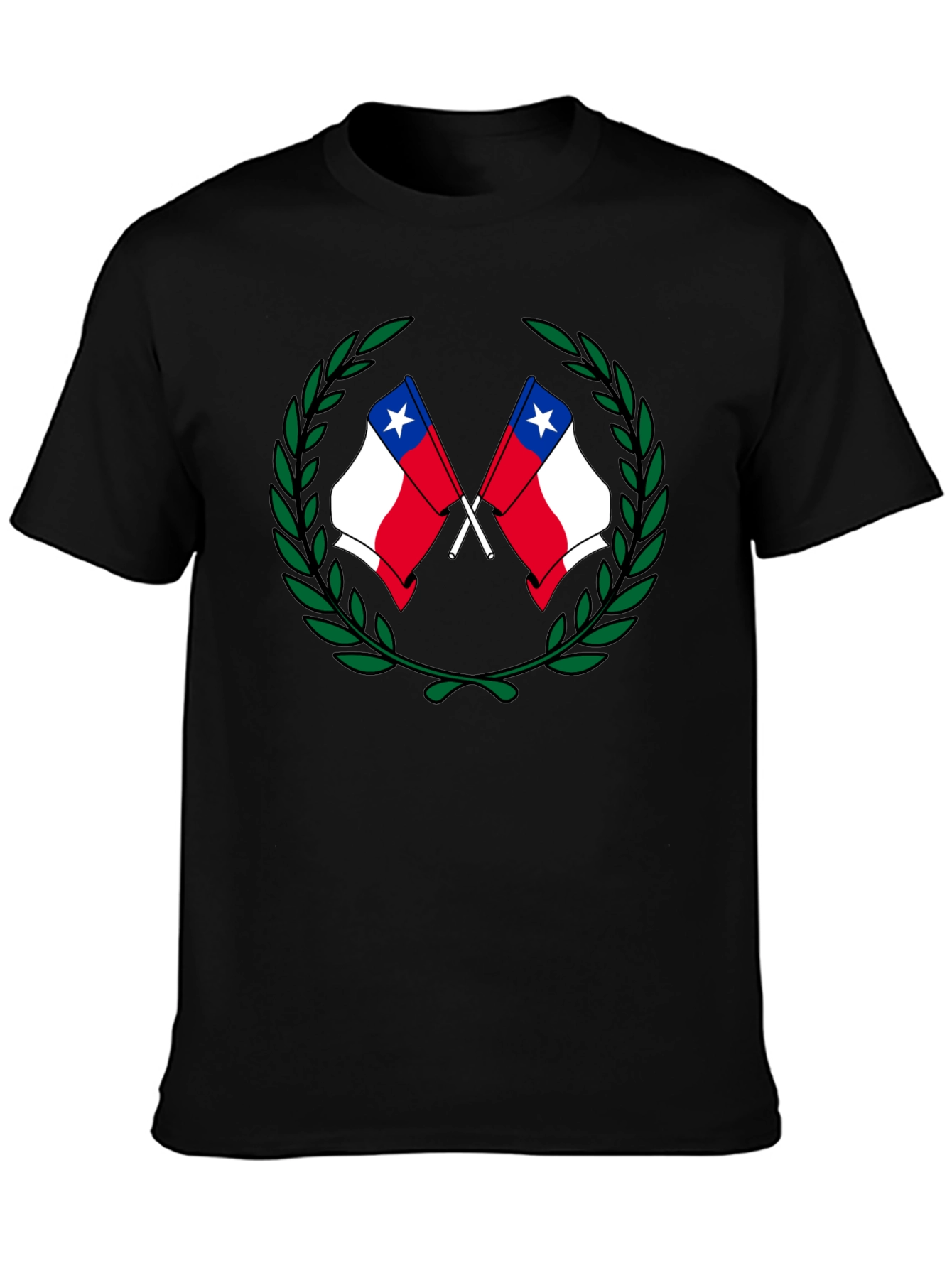 Chile Flag T-Shirt - Wreath Design