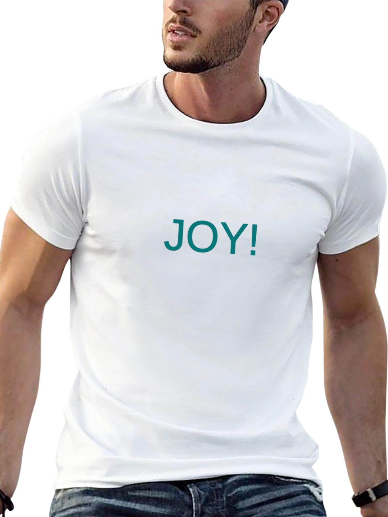 Joyful Black T-Shirt - Express Your Happiness!