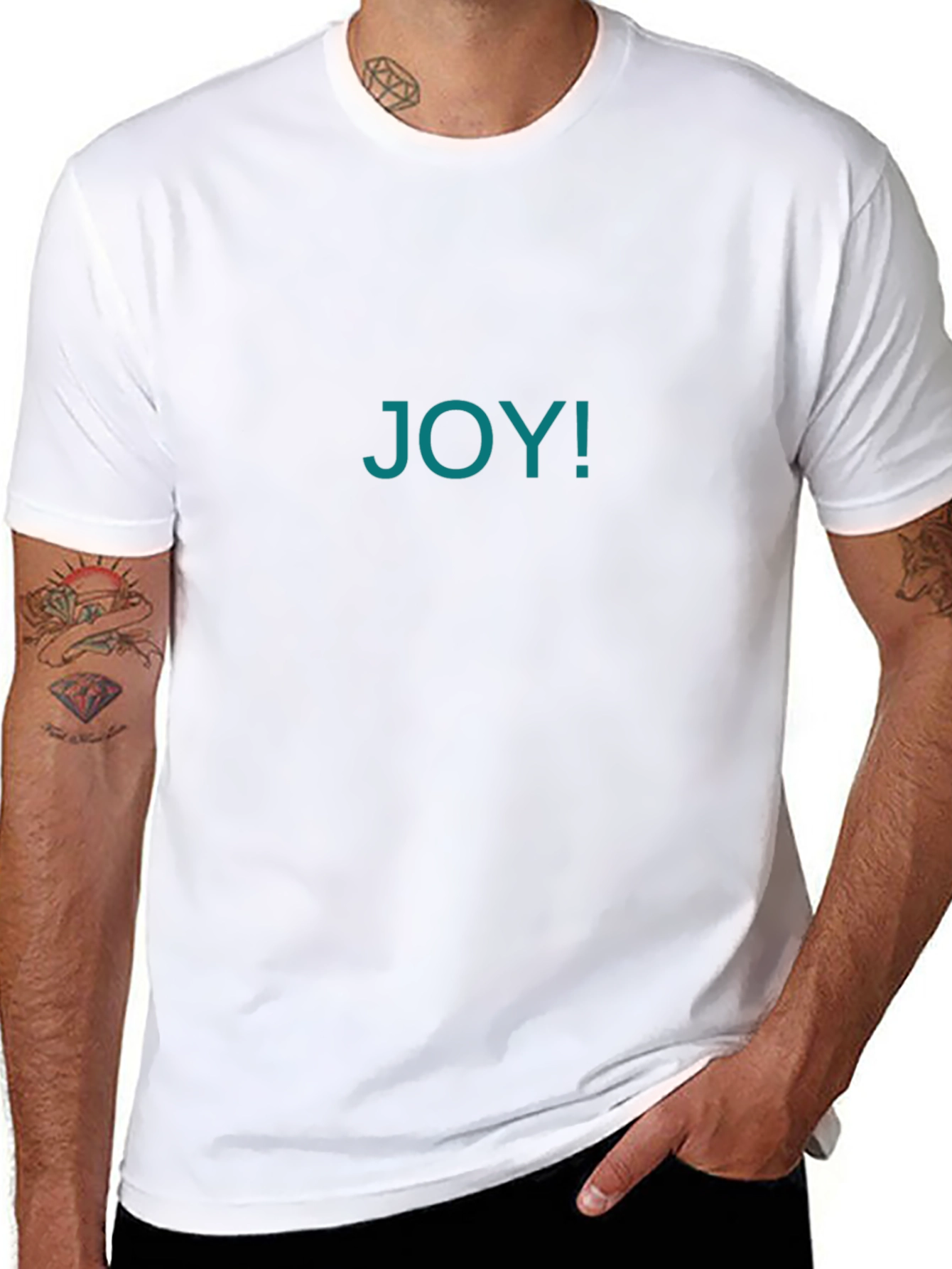 Joyful Black T-Shirt - Express Your Happiness!