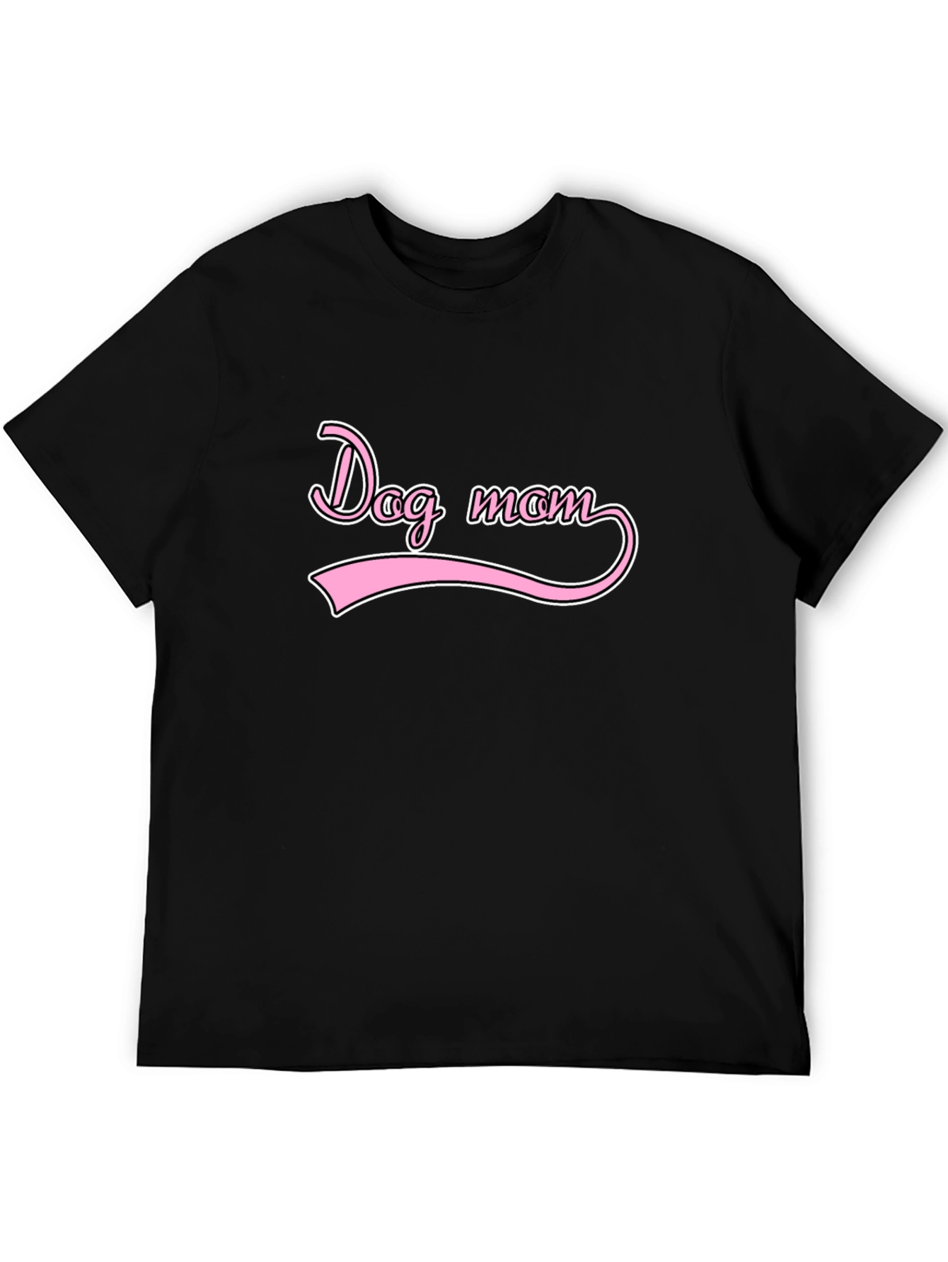Dog Mom Graphic Tee - Casual Black T-Shirt