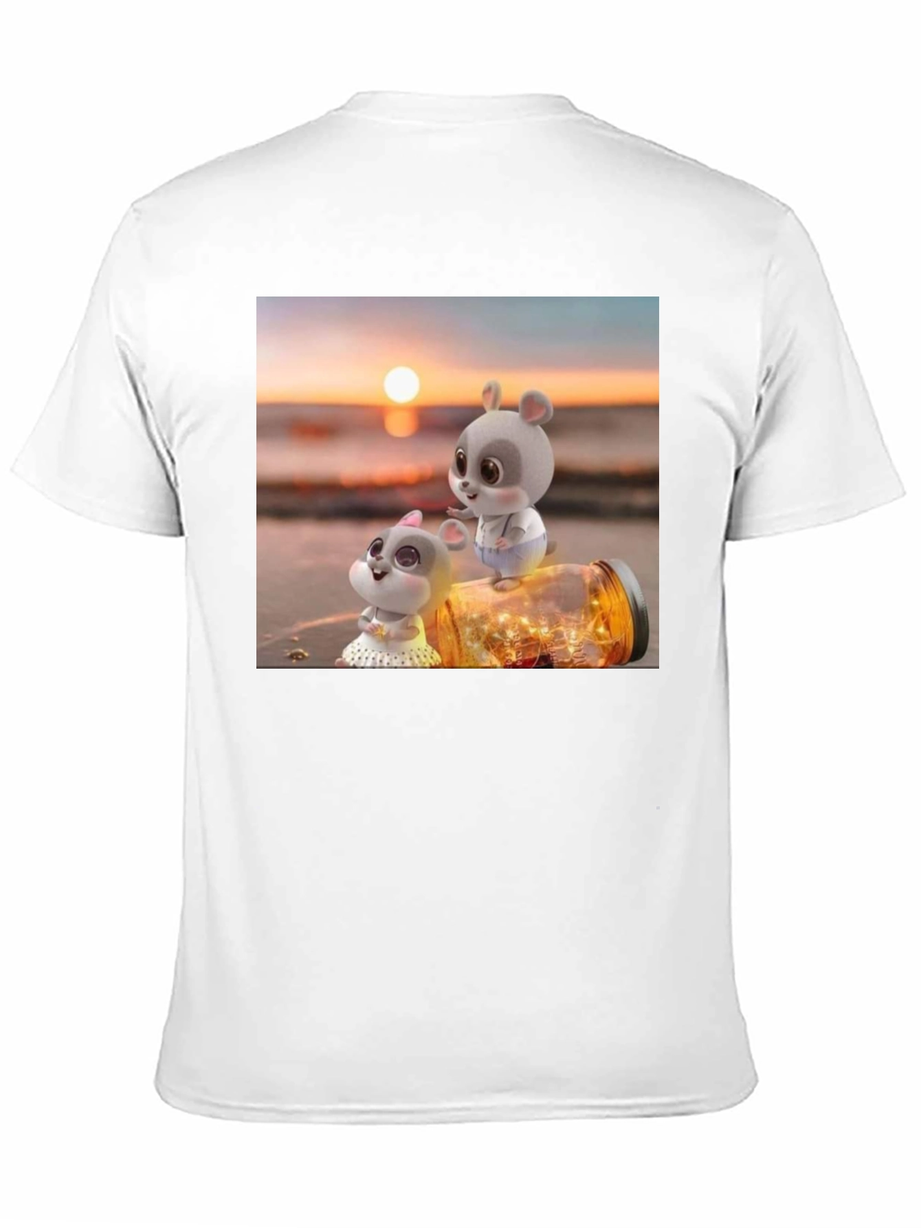 Cute Mice Sunset Graphic Tee