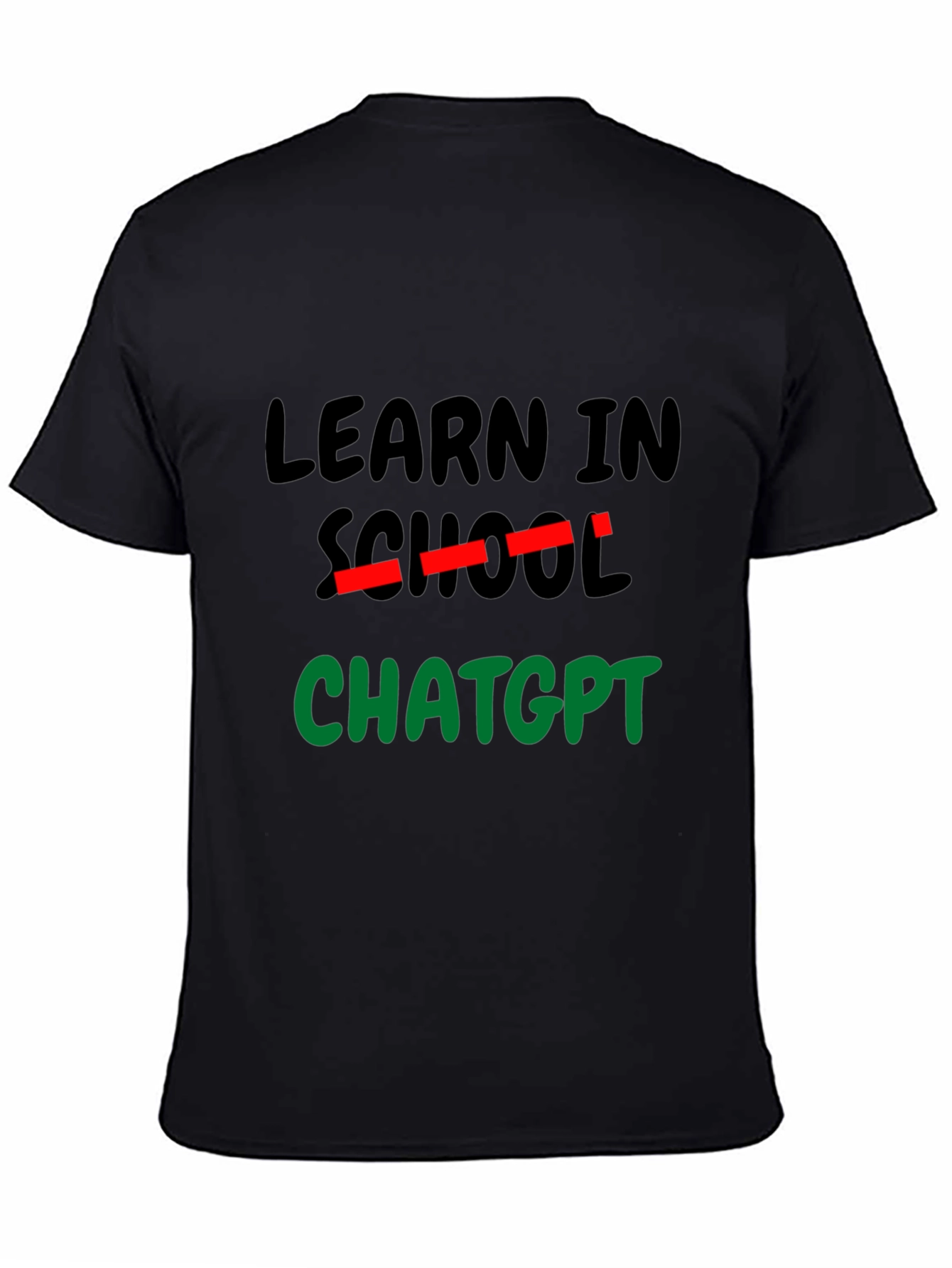 Learn In ChatGPT Black T-Shirt