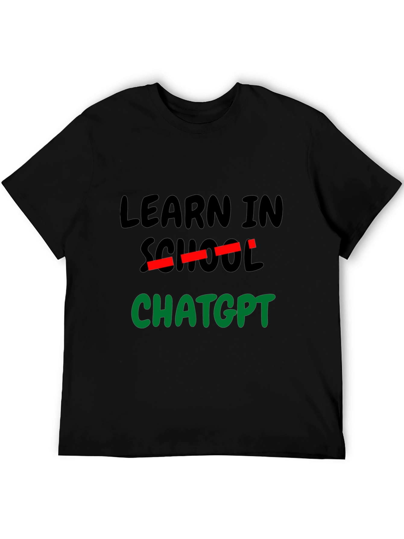 Learn In ChatGPT Black T-Shirt
