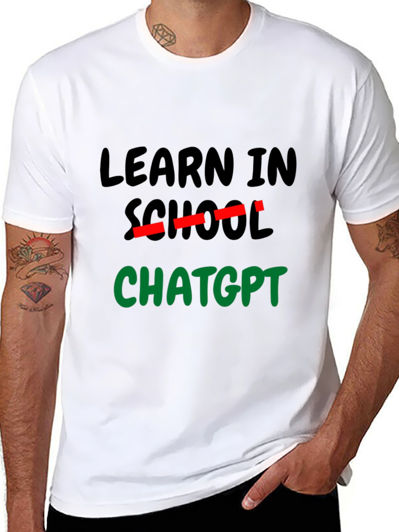 Learn In ChatGPT Black T-Shirt