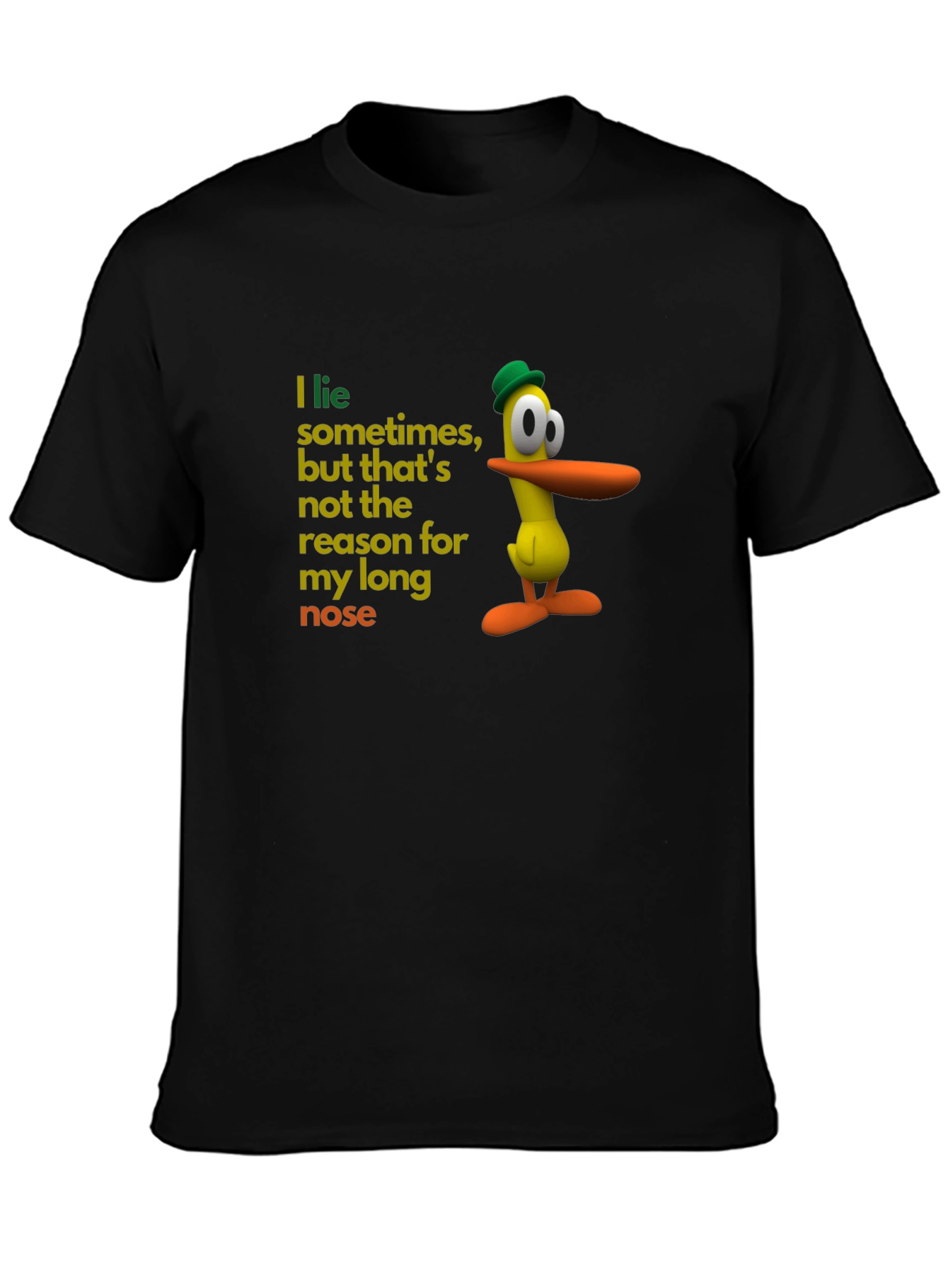 Funny Long Nose Duck T-Shirt - Humor Tee