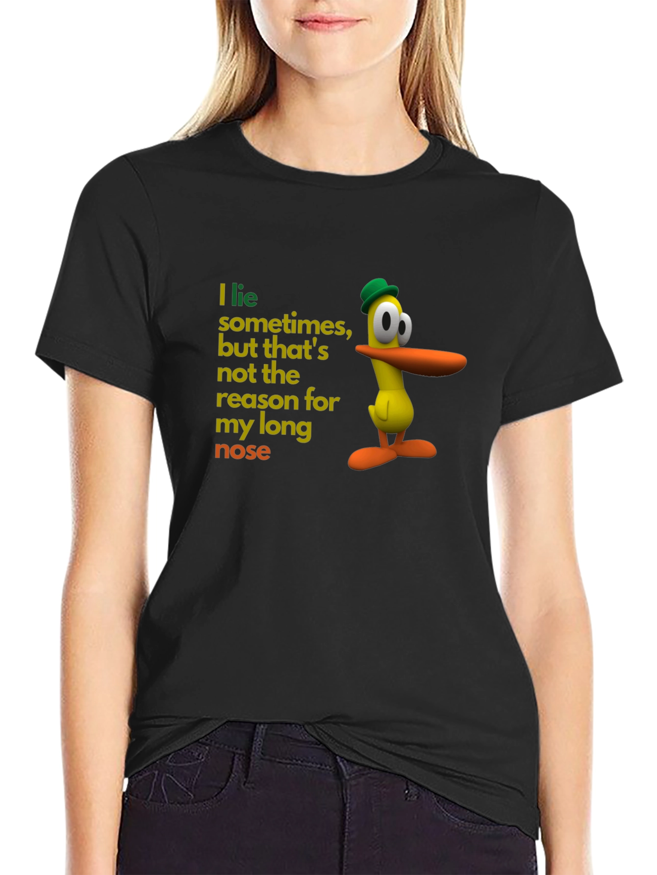 Funny Long Nose Duck T-Shirt - Humor Tee