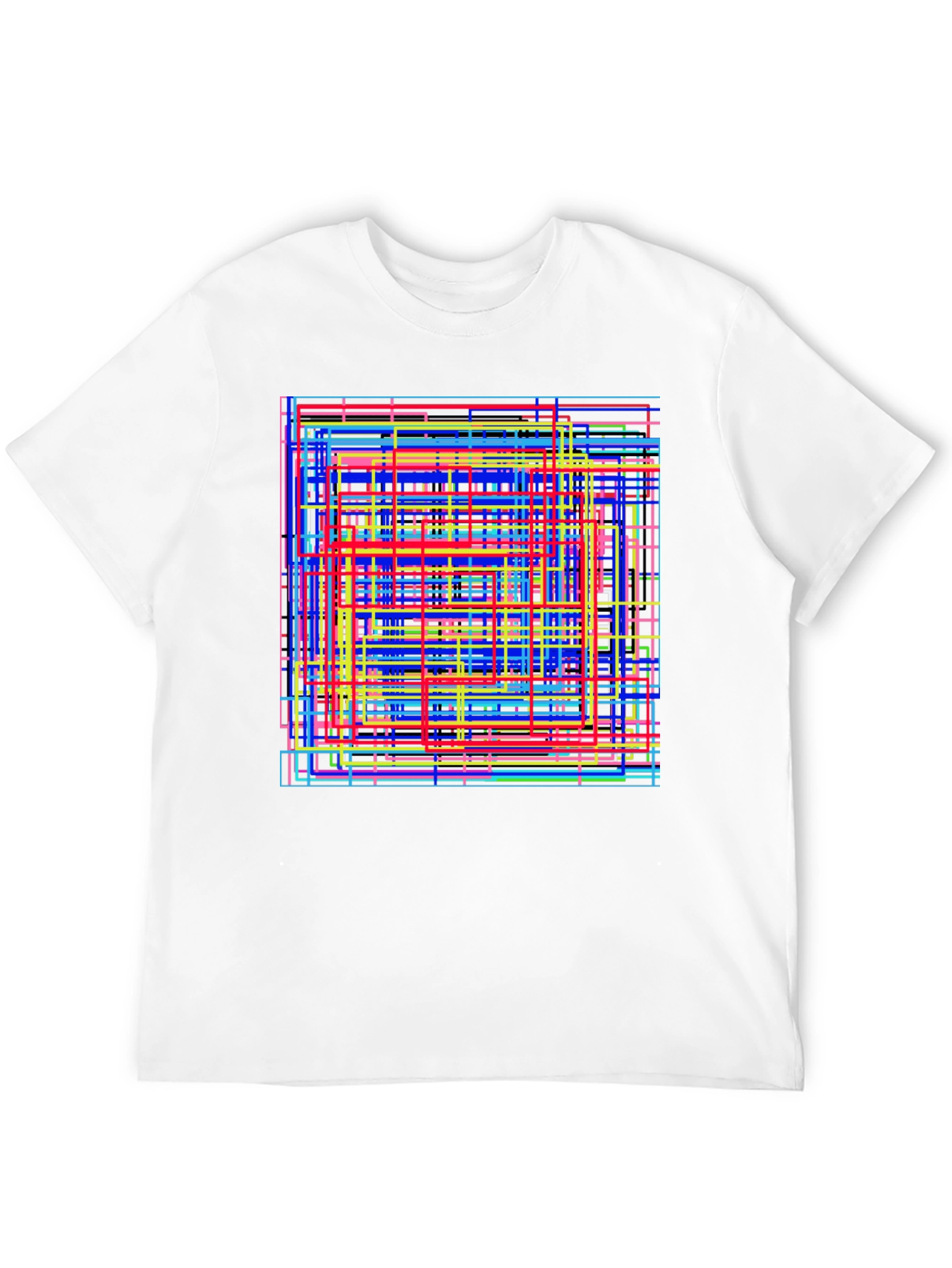 Abstract Geometric Lines Graphic T-Shirt