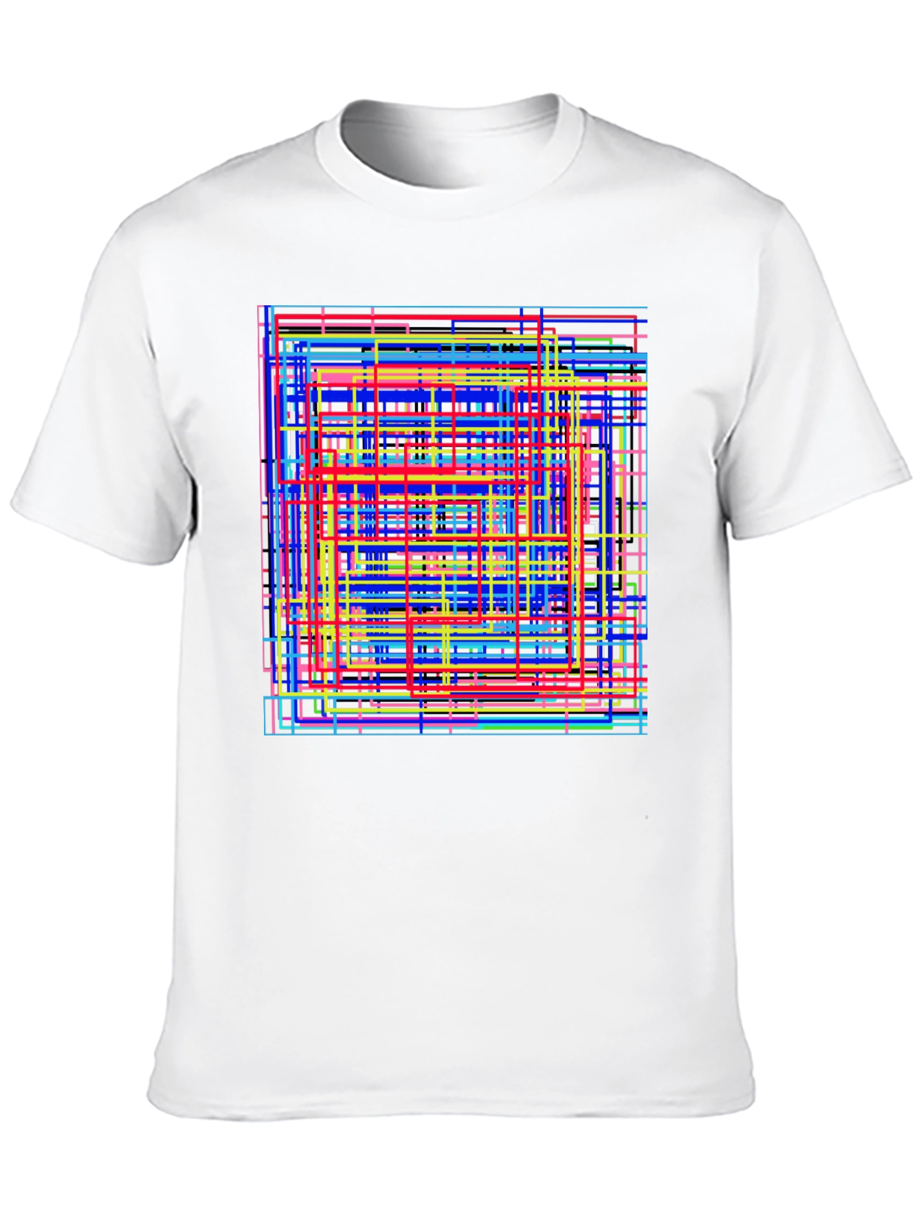 Abstract Geometric Lines Graphic T-Shirt