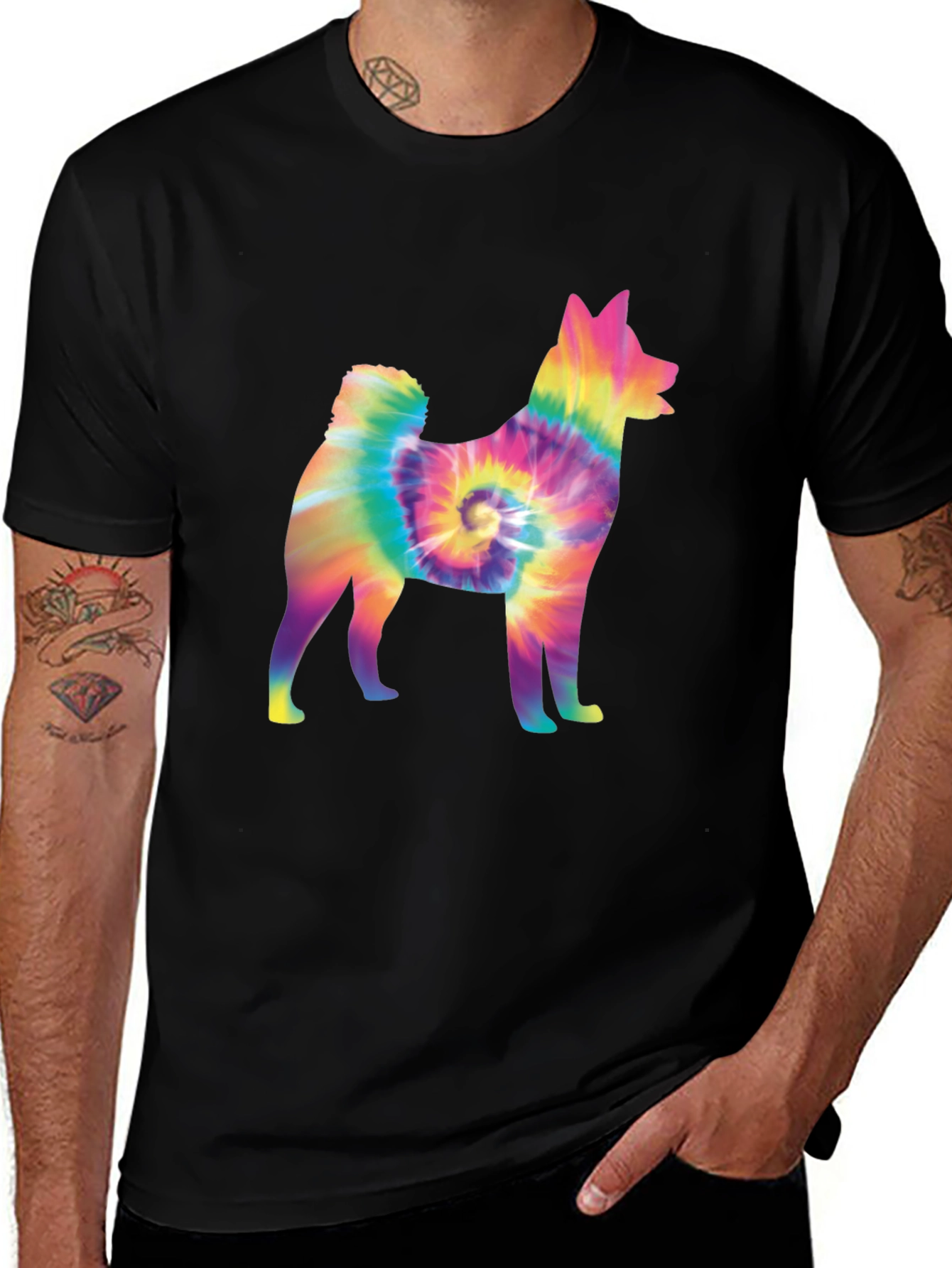 Tie-Dye Dog Graphic Tee