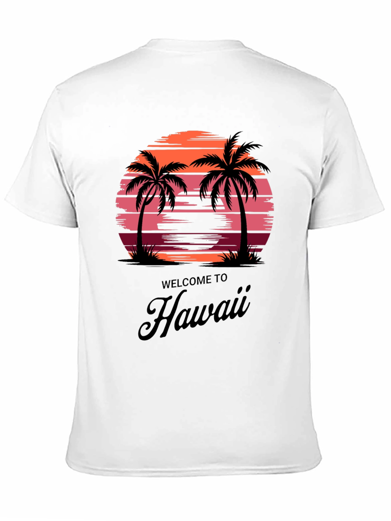 Hawaii Sunset Palm Tree Graphic Tee