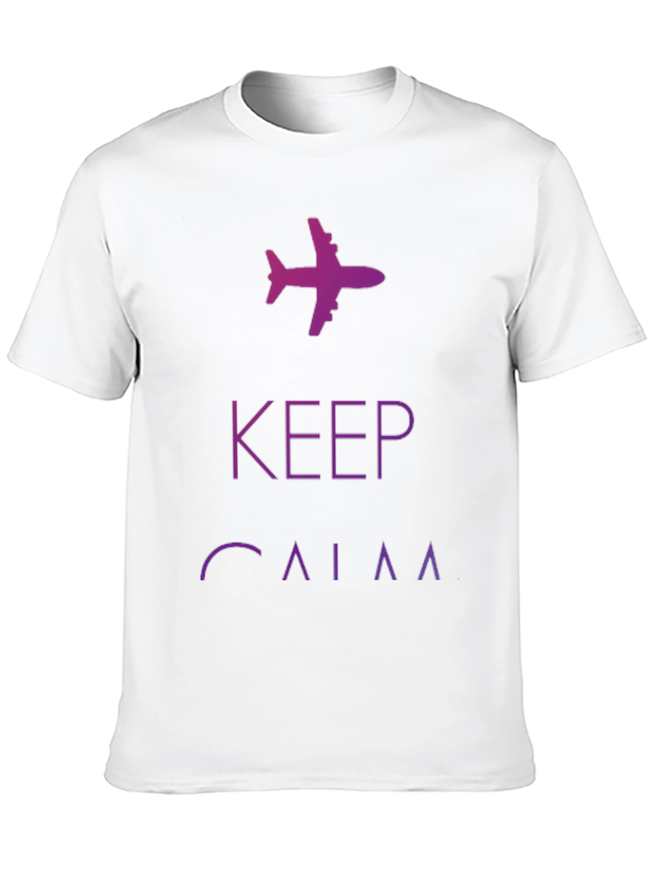Keep Calm Airplane Graphic Tee - Black