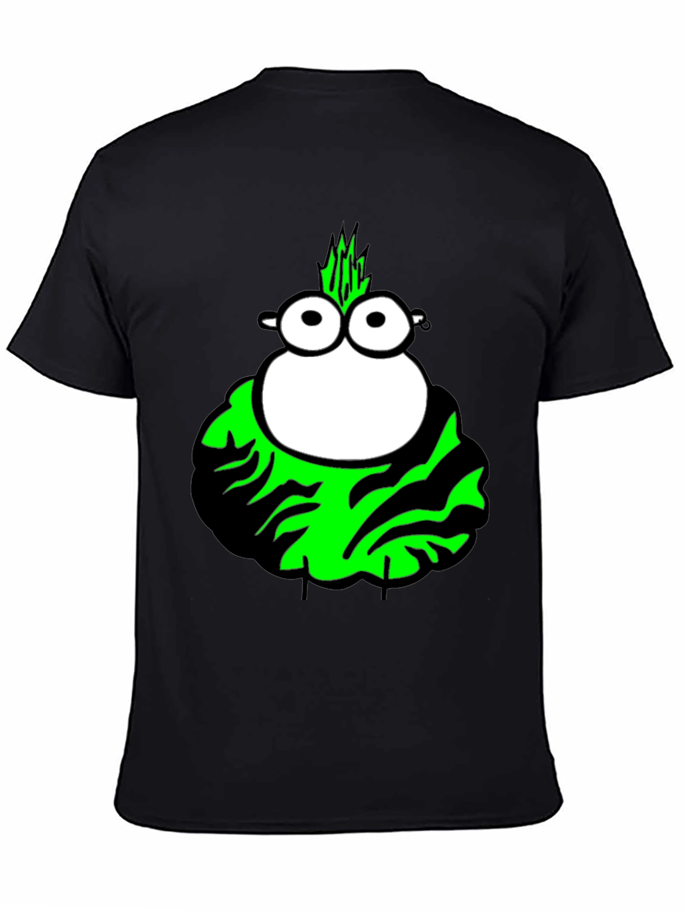 Funky Cartoon Character Black T-Shirt