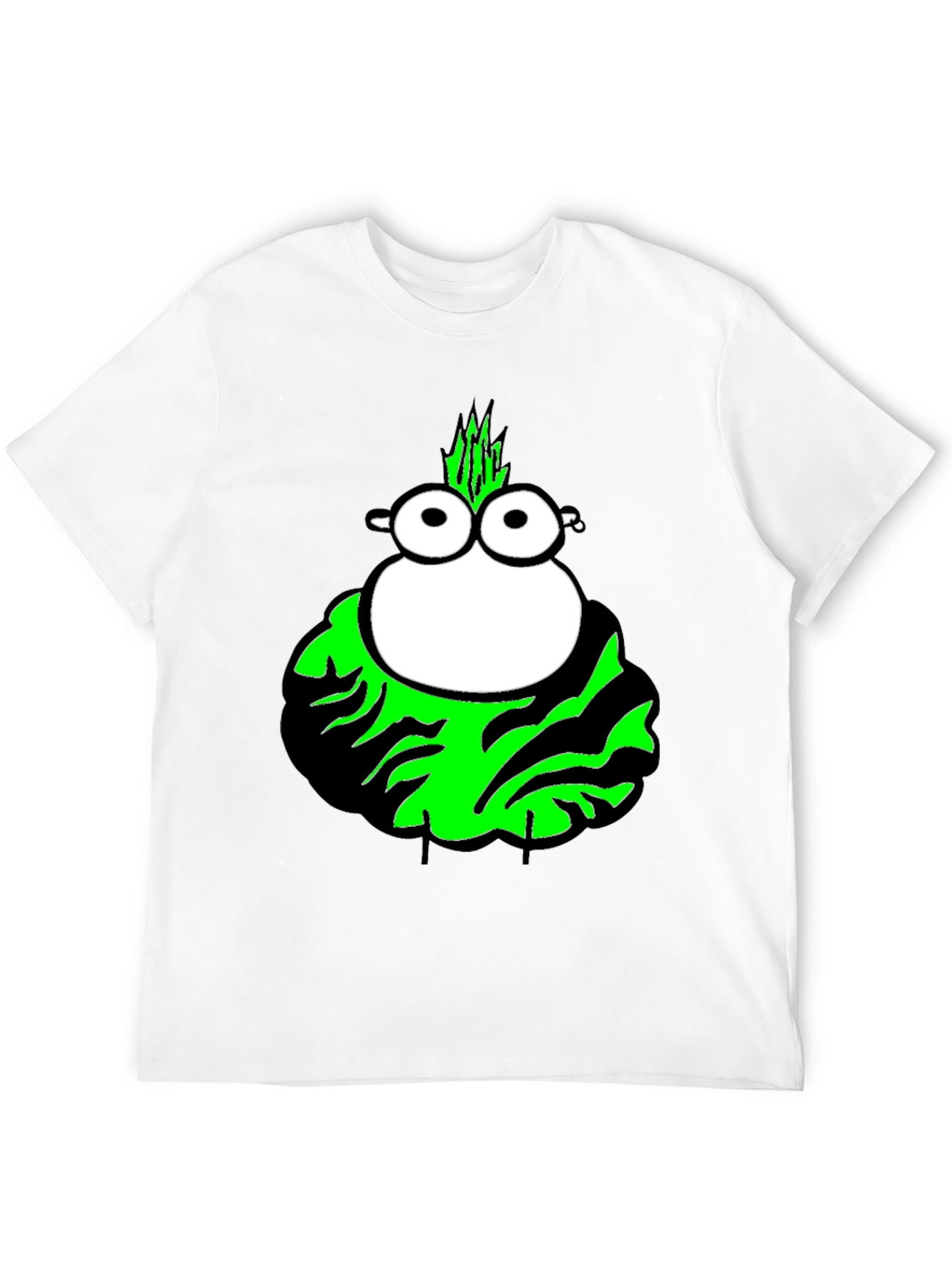 Funky Cartoon Character Black T-Shirt