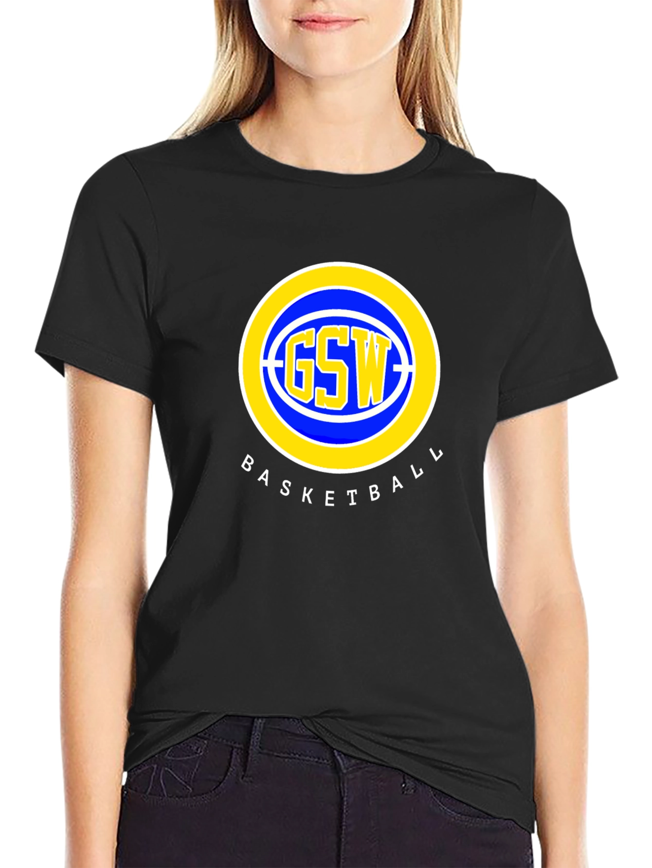 GSW Basketball Black T-Shirt