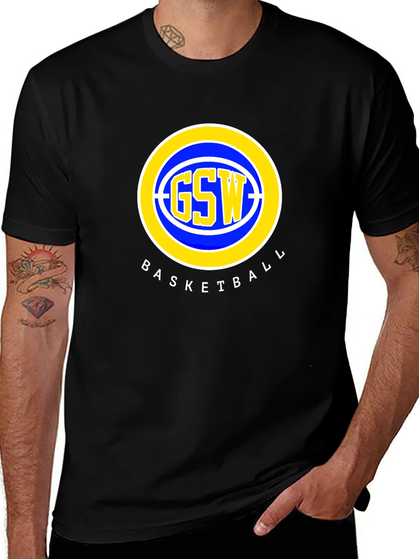 GSW Basketball Black T-Shirt