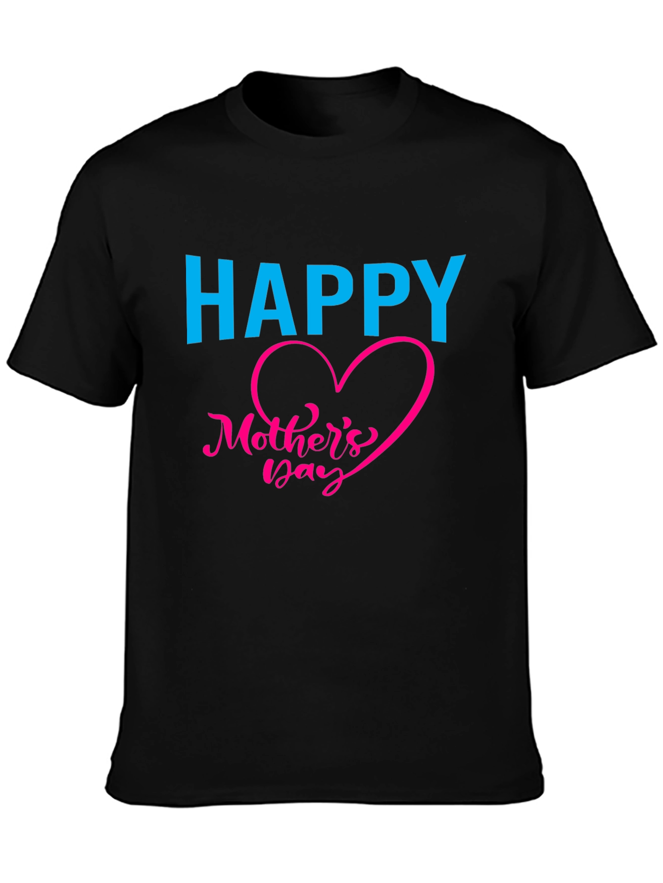 Happy Mothers Day Black T-Shirt