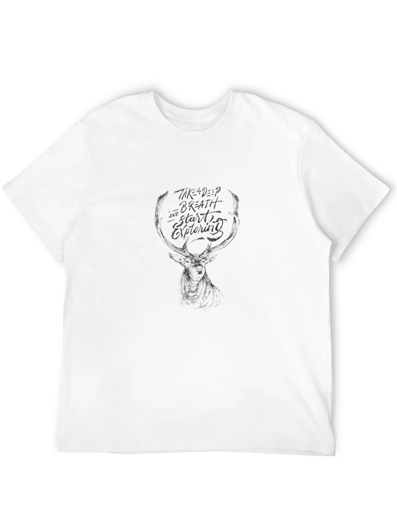 Deer Antler Graphic T-Shirt - Explore Design