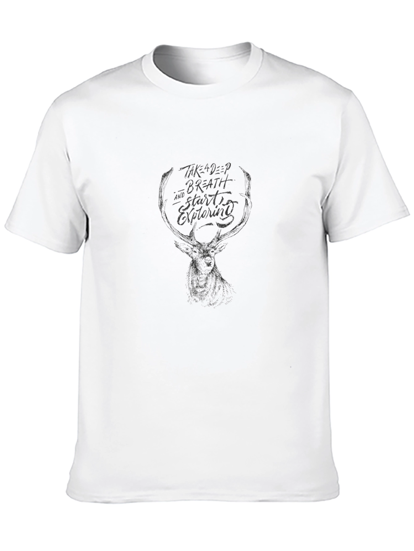 Deer Antler Graphic T-Shirt - Explore Design
