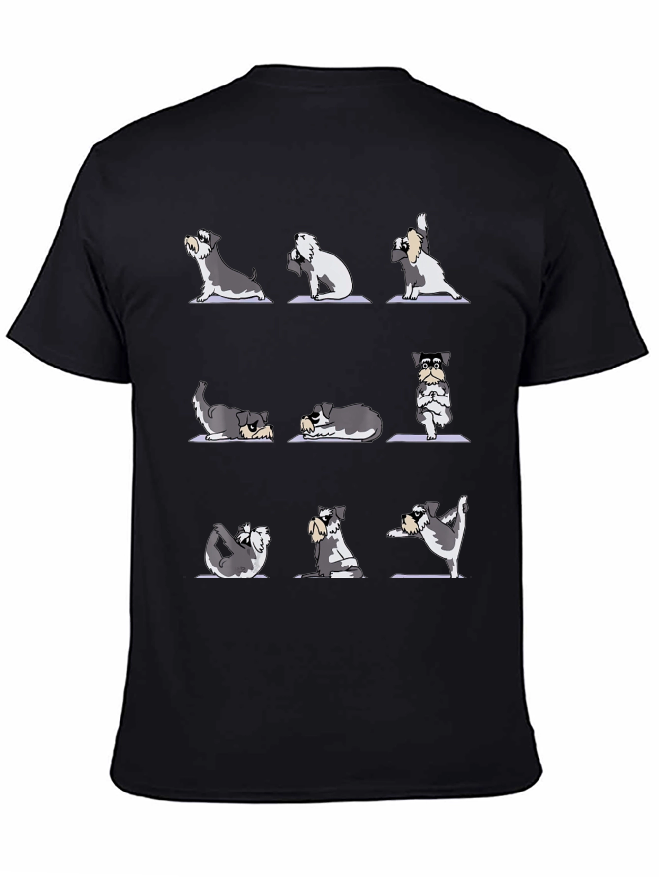 Yoga Dog T-Shirt - Zen Schnauzer Poses