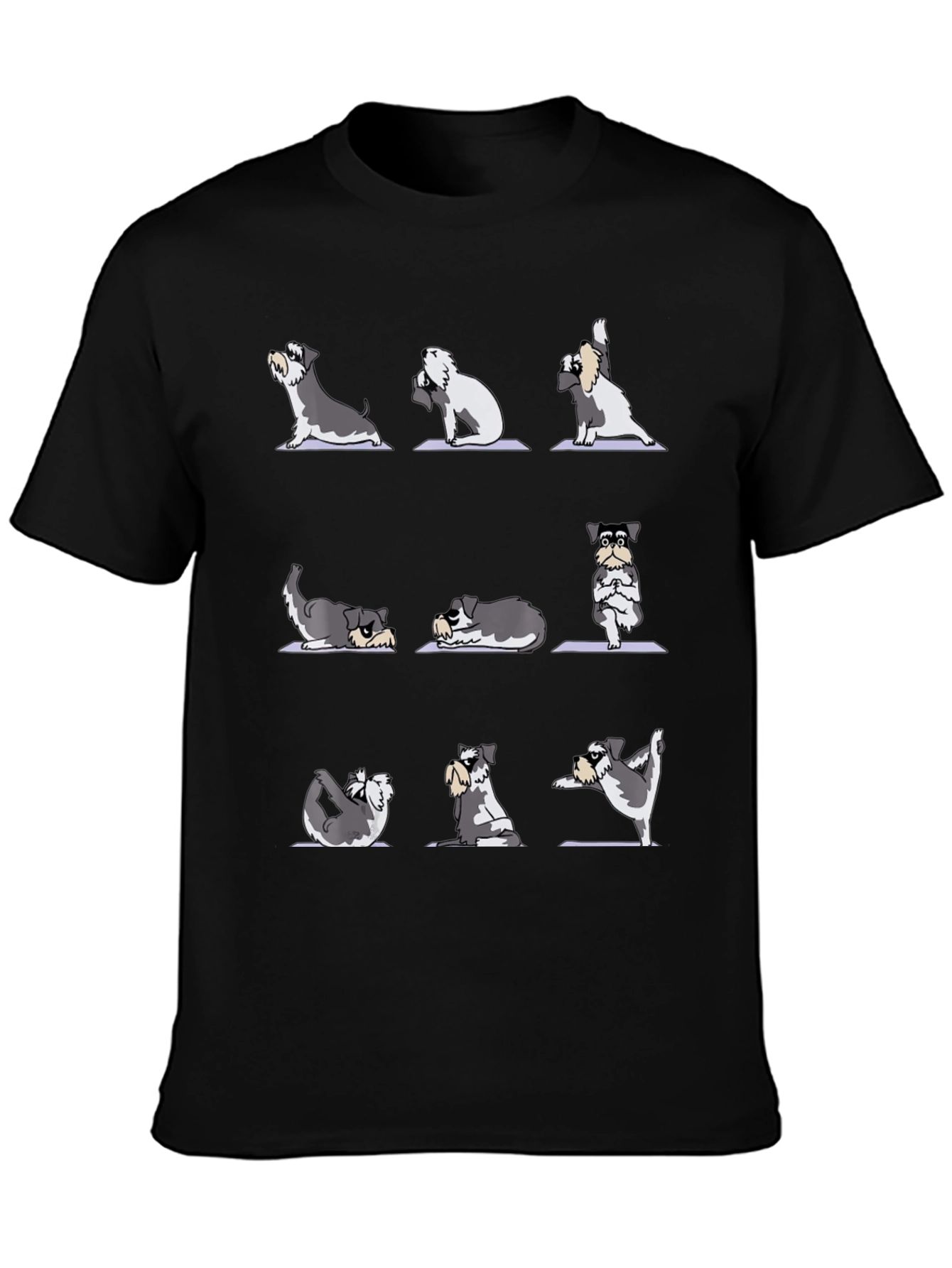 Yoga Dog T-Shirt - Zen Schnauzer Poses