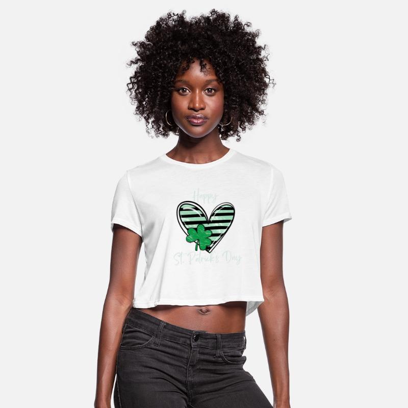 Happy St Patrick's Day Green Heart & Shamrock