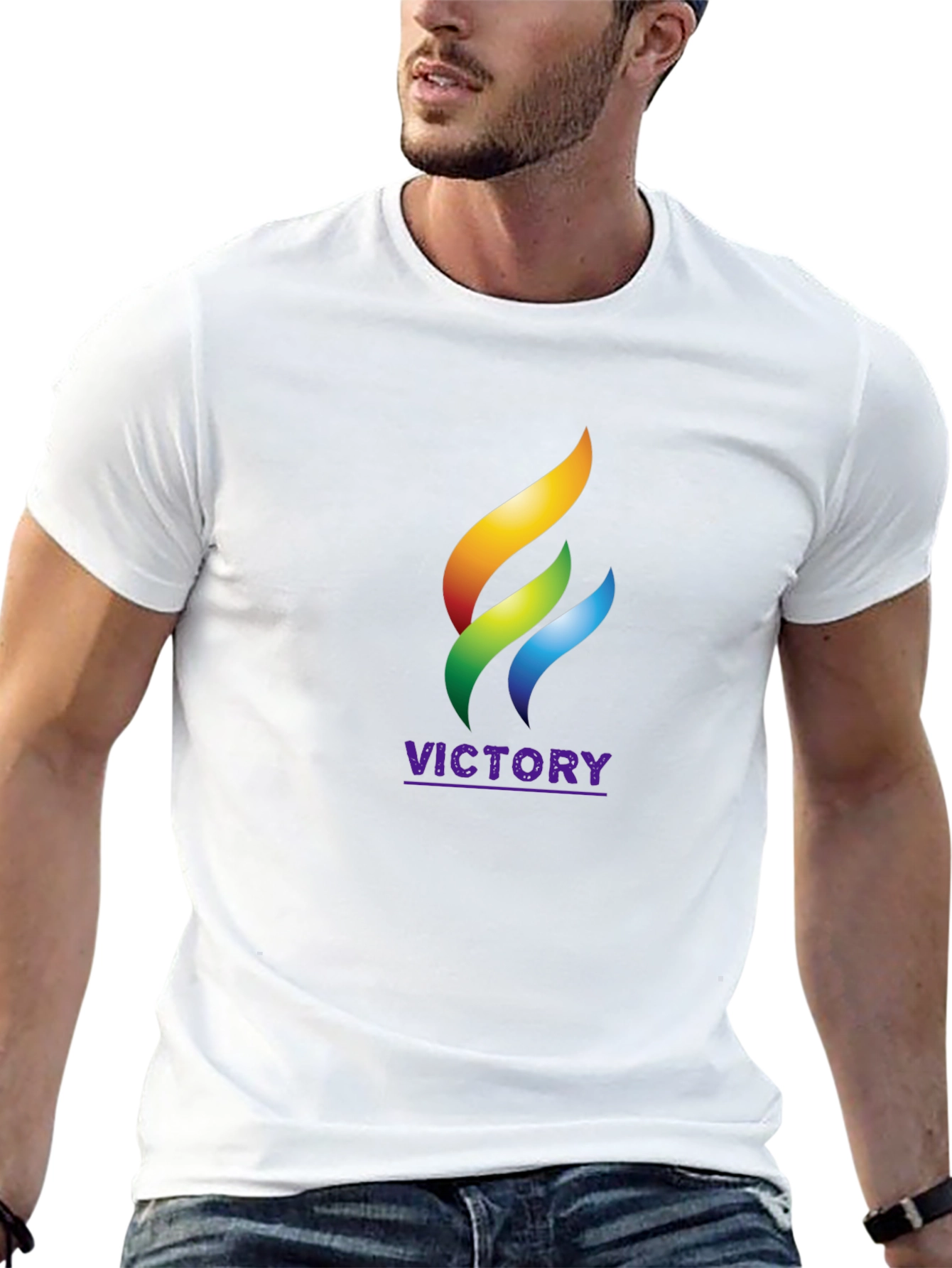 Victory Flame Graphic Black T-Shirt