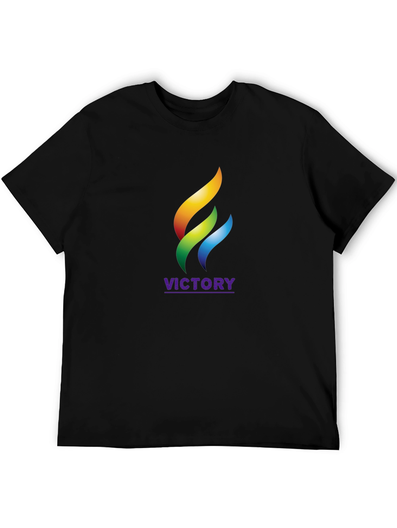Victory Flame Graphic Black T-Shirt
