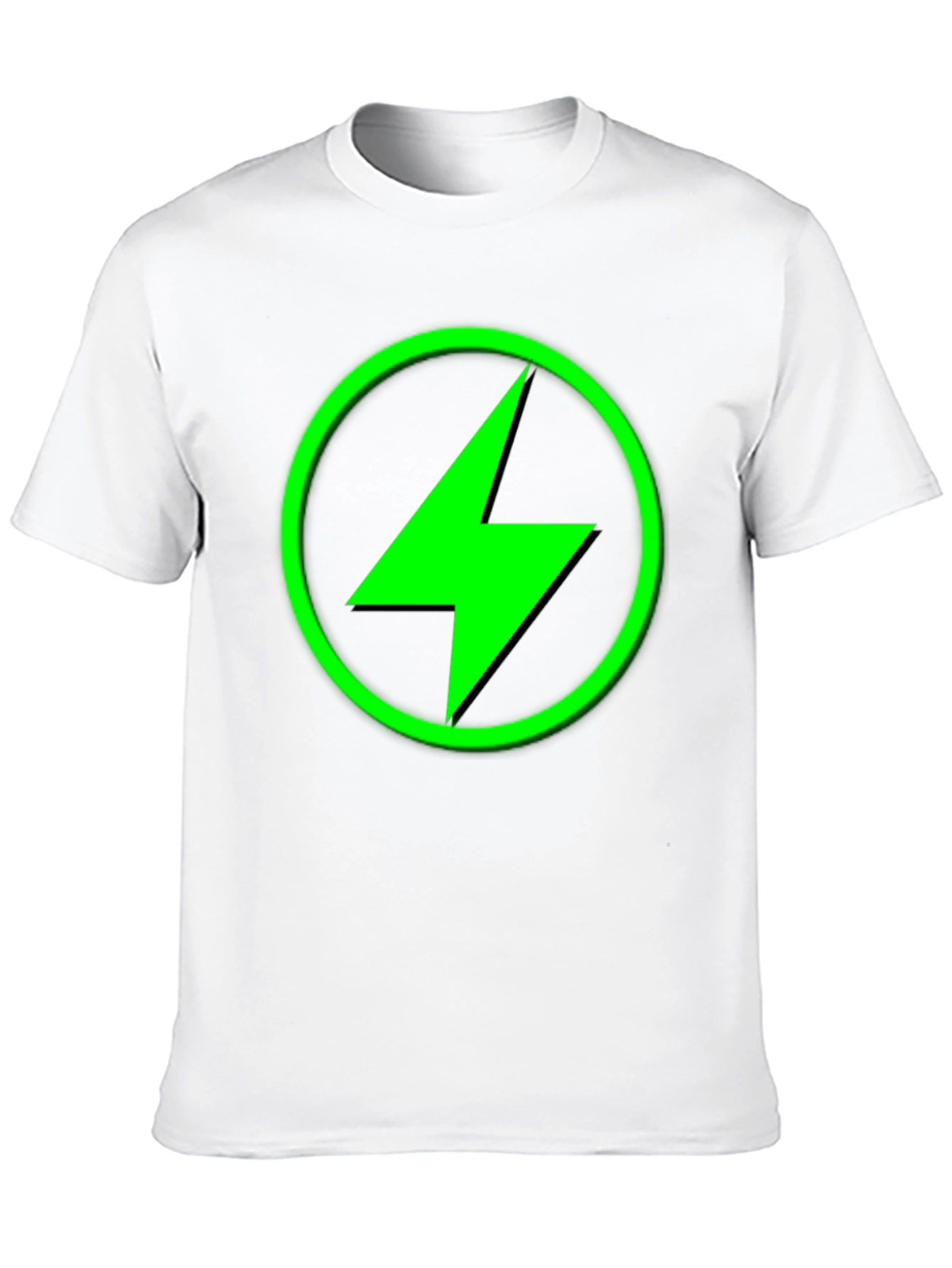 Electric Green Bolt Black T-Shirt