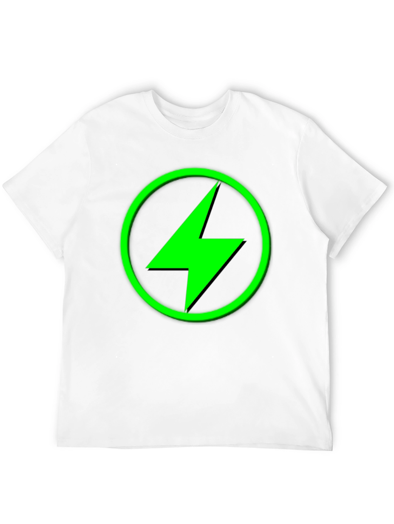 Electric Green Bolt Black T-Shirt
