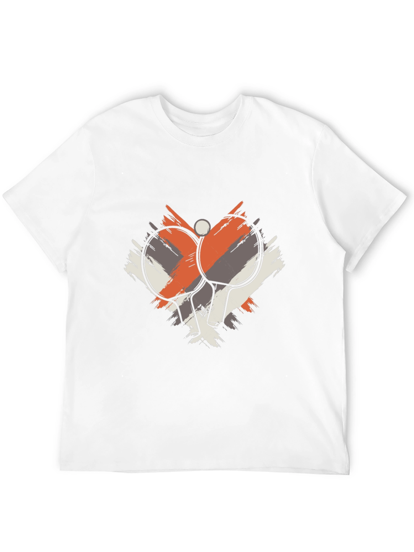 Table Tennis Graphic Tee - Black Cotton T-Shirt