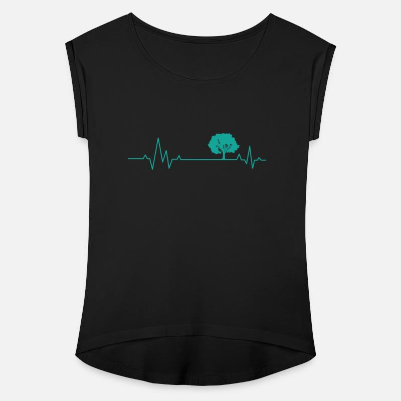 Heartbeat Line with a Tree Nature Forests