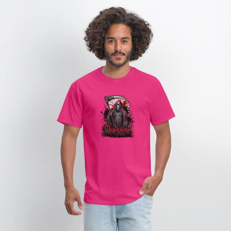 Heavy Metal Reaper with Scythe Graphic