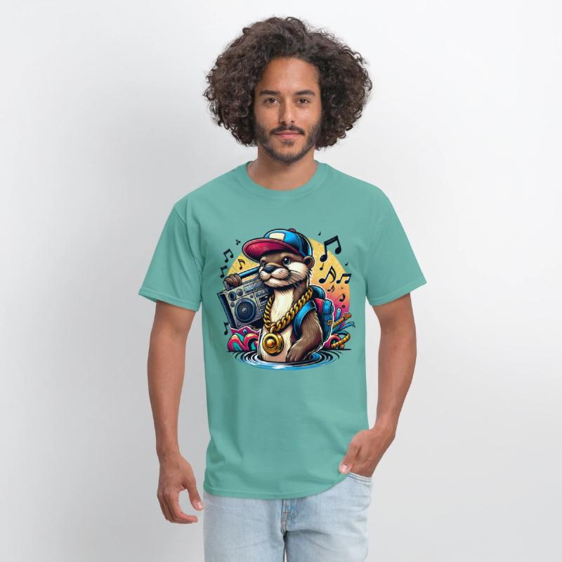 Hip Hop Otter with Boombox Vibes