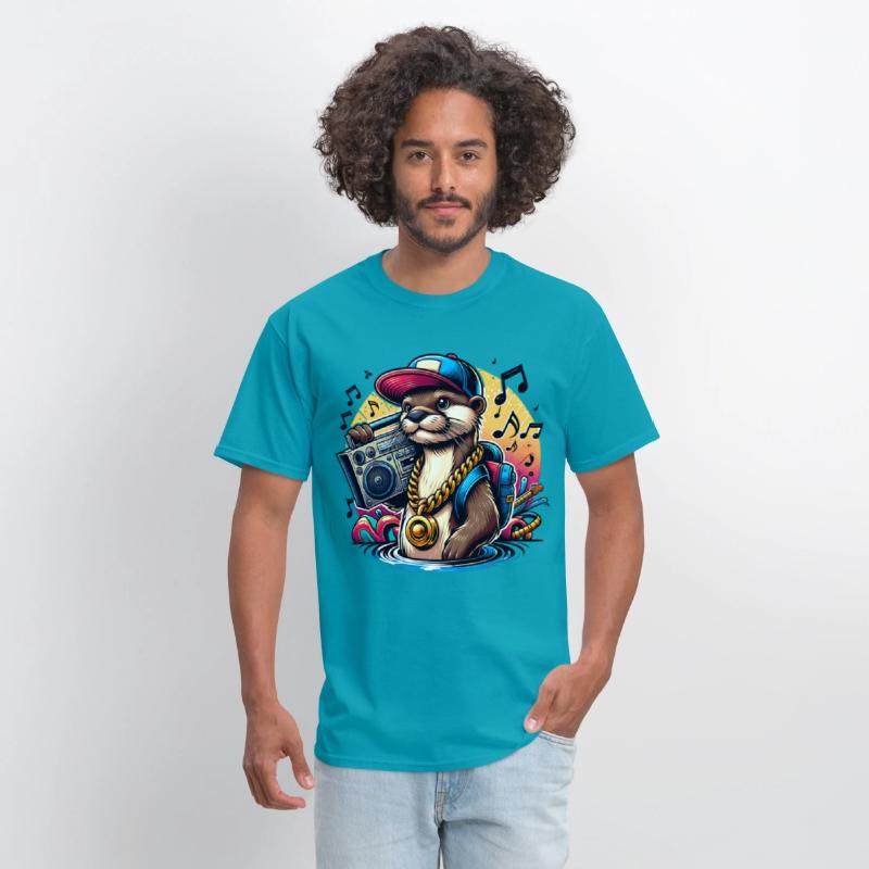 Hip Hop Otter with Boombox Vibes